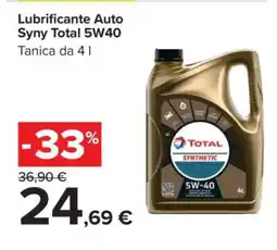 Carrefour Lubrificante Auto Syny Total 5W40 offerta
