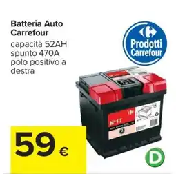 Carrefour Batteria Auto Carrefour offerta