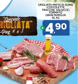 Extra Supermercati Grigliata mista di suino (costolette, tracchie, salsicce) formato gran famiglia offerta