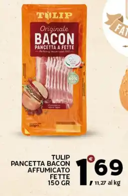 Extra Supermercati Tulip pancetta bacon affumicato fette offerta
