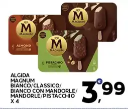 Extra Supermercati Algida magnum bianco/classico/ bianco con mandorle/ mandorle/pistacchio offerta