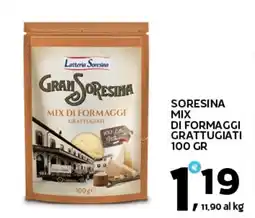 Extra Supermercati Soresina mix di formaggi grattugiati offerta