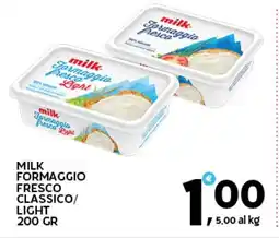Extra Supermercati Milk formaggio fresco classico/ light offerta