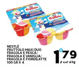 Extra Supermercati Nestlé fruttolo maxi duo fragola e pesca/ fragola e vaniglia/ fragola e fiordilatte offerta
