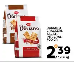 Extra Supermercati Doriano crackers salati/ integrali offerta