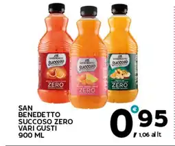 Extra Supermercati San benedetto succoso zero vari gusti offerta
