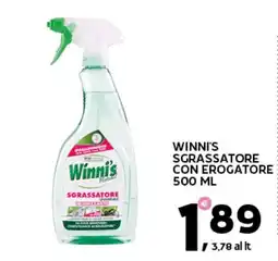 Extra Supermercati Winni's sgrassatore con erogatore offerta