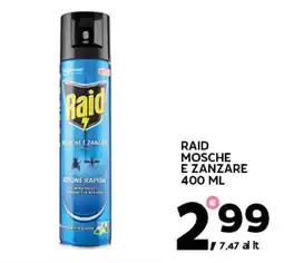 Extra Supermercati Raid mosche e zanzare offerta