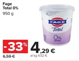 Carrefour Fage Total 0% offerta