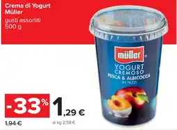Carrefour Crema di Yogurt Müller offerta