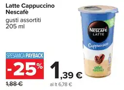 Carrefour Latte Cappuccino Nescafè offerta
