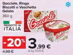 Carrefour Gocciole, Ringo Biscotti o Vaschetta Gelato offerta