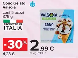 Carrefour Cono Gelato Valsoia offerta