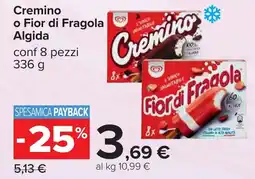 Carrefour Cremino o Fior di Fragola Algida offerta