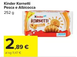 Carrefour Kinder Kornetti Pesca e Albicocca offerta