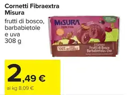 Carrefour Cornetti Fibraextra Misura offerta