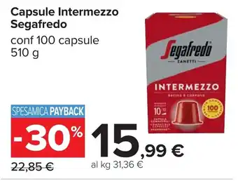 Carrefour Capsule Intermezzo Segafredo offerta