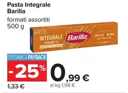 Carrefour Pasta Integrale Barilla offerta
