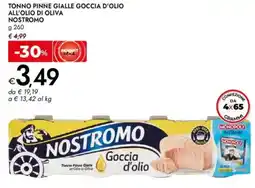 Bennet Tonno pinne gialle goccia d'olio all'olio di oliva NOSTROMO offerta