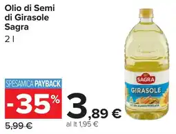 Carrefour Olio di Semi di Girasole Sagra offerta
