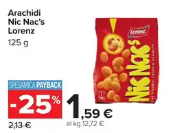 Carrefour Arachidi Nic Nac's Lorenz offerta