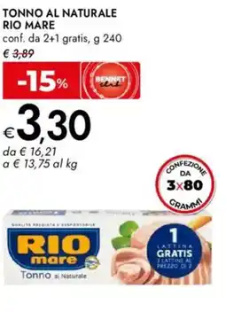 Bennet Tonno al naturale RIO MARE offerta