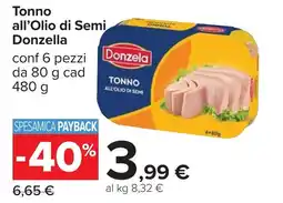Carrefour Tonno all'Olio di Semi Donzella offerta