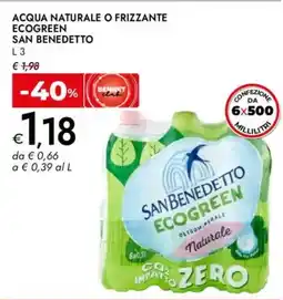 Bennet Acqua naturale o frizzante ecogreen SAN BENEDETTO offerta