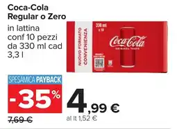 Carrefour Coca-Cola Regular o Zero offerta