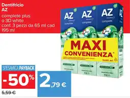 Carrefour Dentifricio AZ offerta