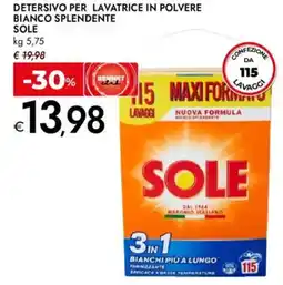 Bennet Detersivo per lavatrice in polvere bianco splendente SOLE offerta