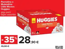 Carrefour Pannolino o Mutandino Little Movers Huggies offerta