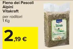 Carrefour Fieno dei Pascoli Alpini Vitakraft offerta