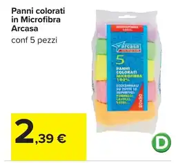 Carrefour Panni colorati in Microfibra Arcasa offerta