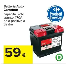Carrefour Batteria Auto Carrefour offerta