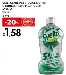 Bennet Detergente per stoviglie o concentrato pump SVELTO tipi vari offerta