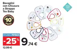 Carrefour Bavaglini con Chiusura a Strappo Tex Baby offerta