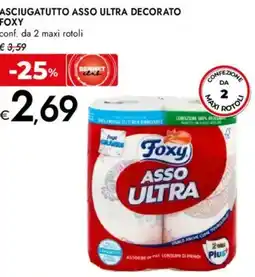 Bennet Asciugatutto asso ultra decorato FOXY conf. da 2 maxi rotoli offerta