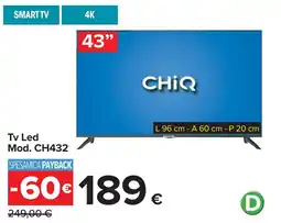 Carrefour CHIQ Tv Led Mod. CH432 offerta