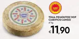 Bennet Toma piemontese dop caseificio longo al kg offerta