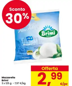 Eurospar Mozzarella Brimi offerta