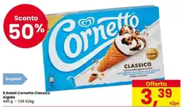 Eurospar 8 Gelati Cornetto Classico Algida offerta