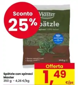 Eurospar Spätzle con spinaci Master offerta