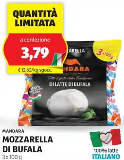 ALDI MANDARA Mozzarella di bufala offerta
