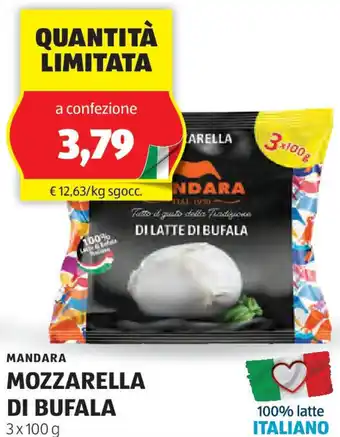 ALDI MANDARA Mozzarella di bufala offerta