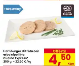 Eurospar Hamburger di trota con erba cipollina Cucina Express offerta