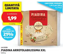 ALDI La cesta piadina arrotolabilissima xxl offerta