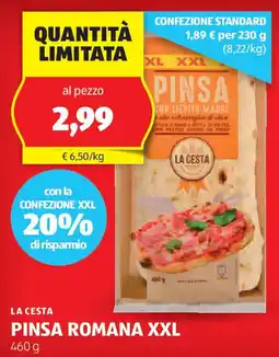 ALDI LA CESTA PINSA ROMANA XXL offerta