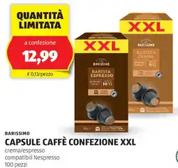ALDI BARISSIMO Capsule caffè confezione xxl offerta