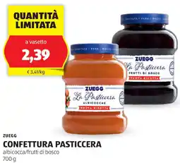 ALDI ZUEGG confettura pasticcera albicocca/frutti di bosco offerta